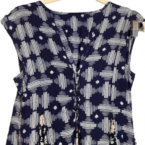 Anthropologie Dress Women’s Sz Small Maeve Indiga Patchwork Boho Corset Tassel - Picture 8 of 12